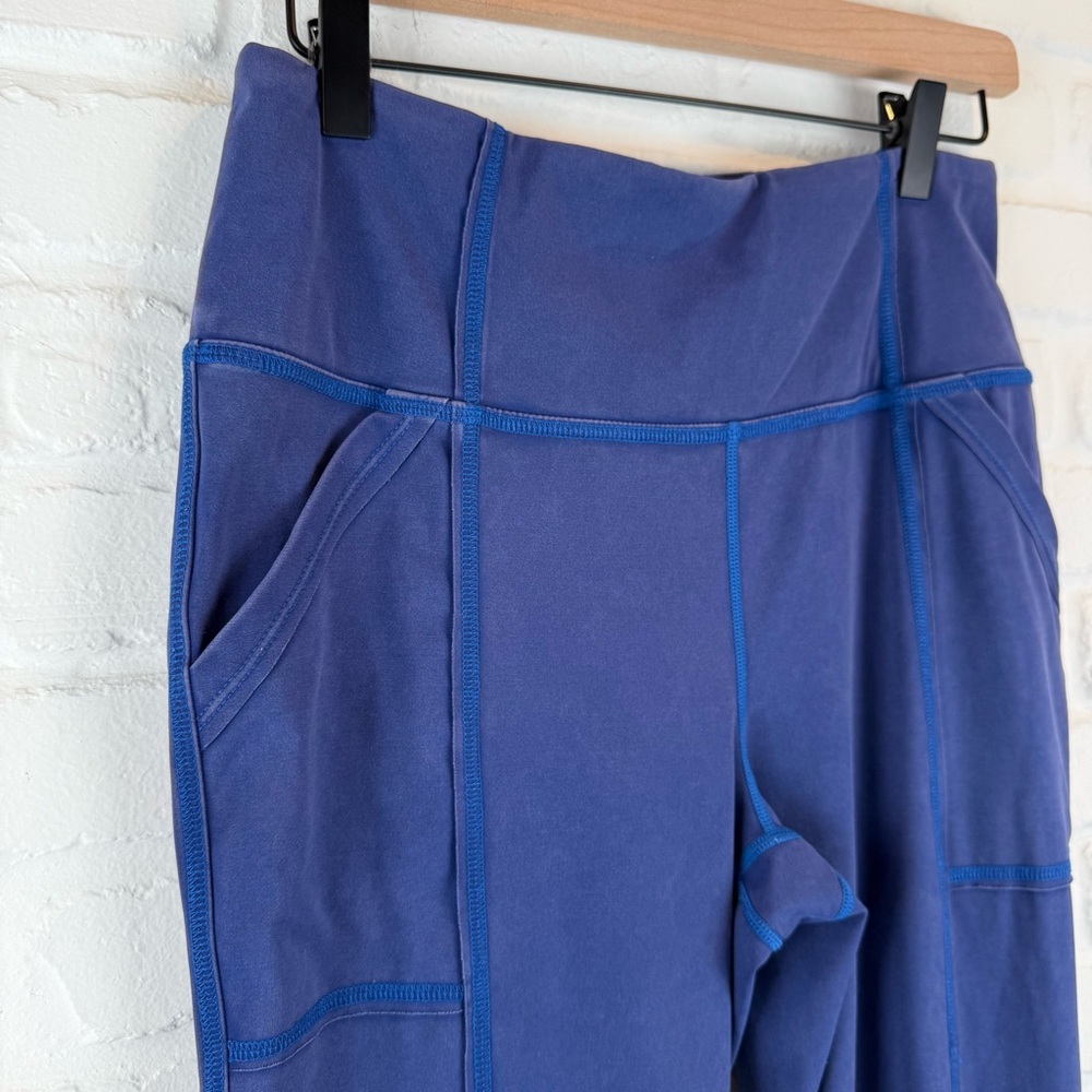 Free People Movement Tag Team Blue Yoga Wide Leg Leggings High Rise Size Large - Picture 11 of 12